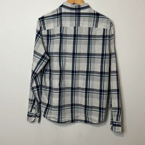 Banana Republic Untucked Slim Fit Casual Long Sleeve Button Up Shirt Mens Medium - Picture 7 of 9